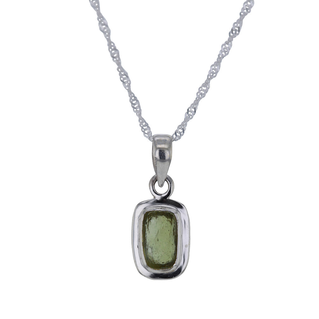 rectangle raw moldavite pendant necklace in sterling silver rectangle-raw-moldavite-pendant-necklace-in-sterling-silver