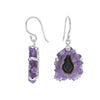 Stalactite Amethyst and Sterling Silver Earrings in Purple v1