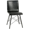Domenica Black Leather Chair with Black Tube Frame Construction