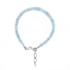 AA Aquamarine Bead Bracelet