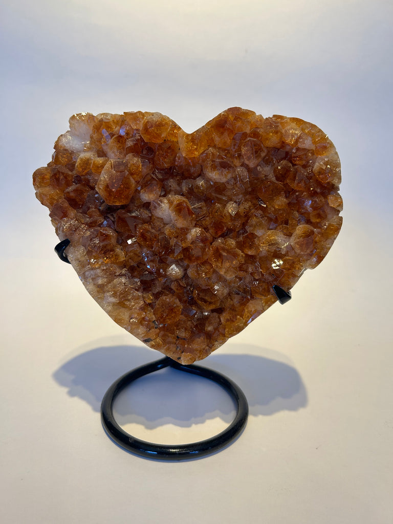 Citrine Heart on stand