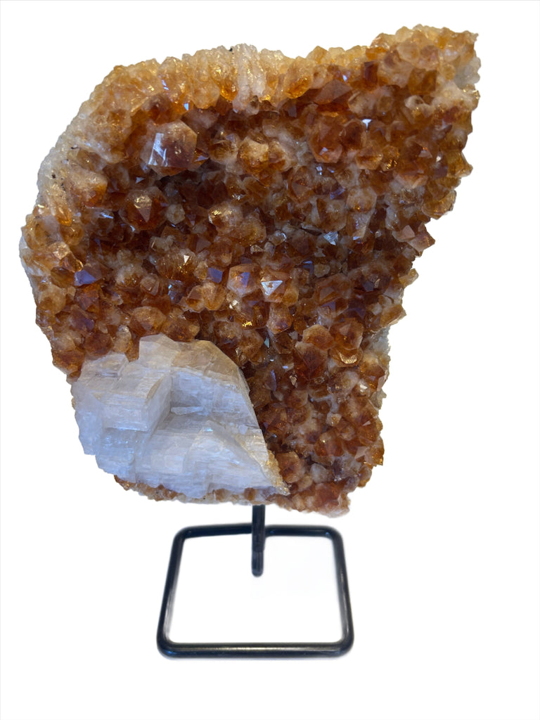 Large Citrine with Calcite inclusion