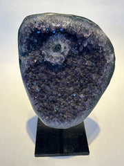 Amethyst on stand with Stalactite inclusion
