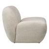 Big Boy Lounge Chair in Cream Chenille Tweed Upholstery