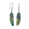 Abalone Shell Feather Earrings