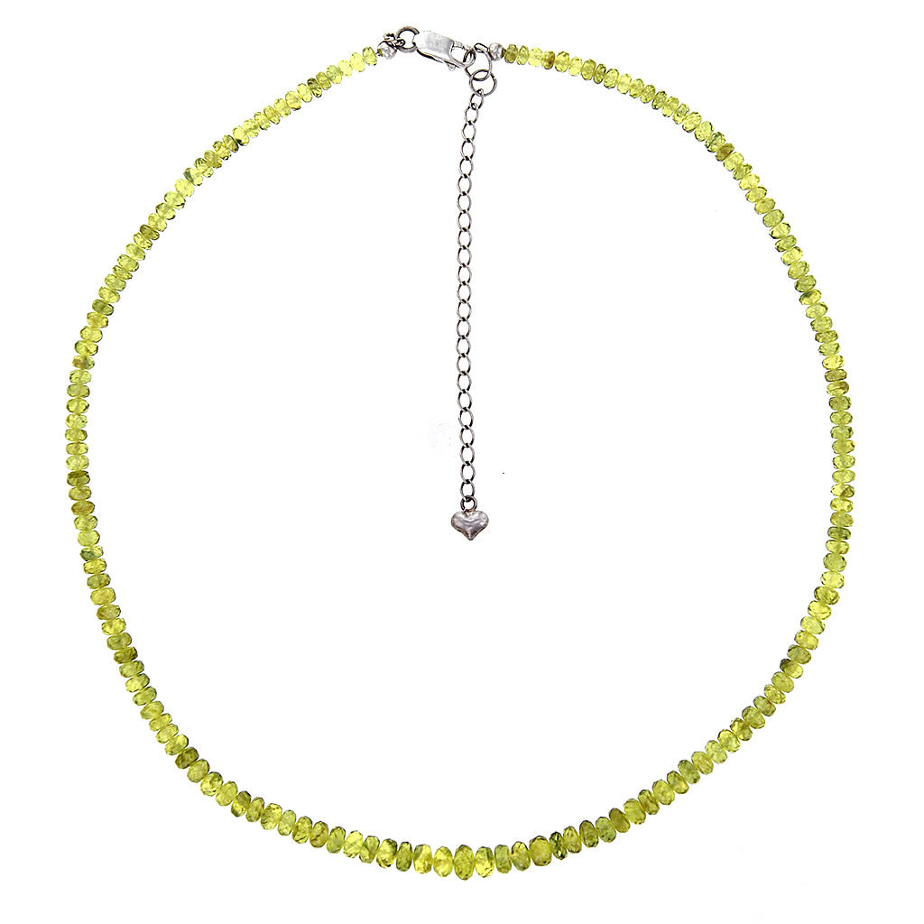 AA Green Topaz Bead Necklace Hollywood