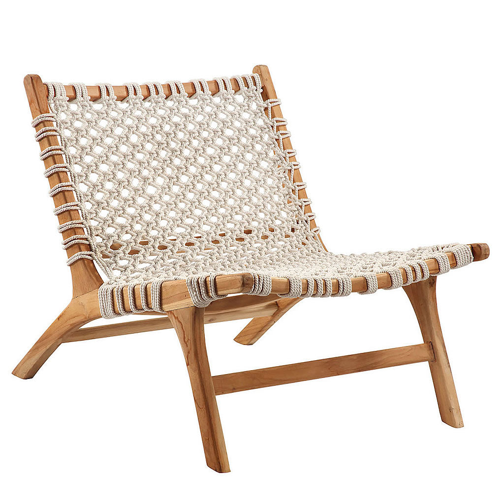 Hans Wegner Style Rope Lounge or Easy Chairs PAIR