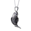 Koi Fish Pendant Necklace in Sterling Silver