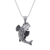 Koi Fish Pendant Necklace in Sterling Silver