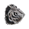 Lions Head Sterling Silver Ajustable Ring with Black Onyx Eyes