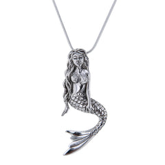 Mermaid Pendant Necklace in Sterling Silver
