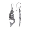 Mermaid Sculpted Earrings in Sterling Silver