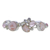 Morganite White Topaz & Pink Natrolite Sterling Silver Link Bracelet