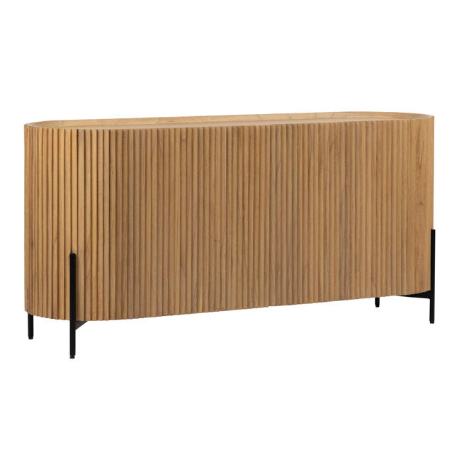 Tala Nuveau Deco Inspired Natural Mindi Wood Sideboard With Iron Legs Hollywood