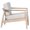 Patricia Mid Century Modern Armchair in Light Oak Wood Frame
