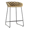 Phineas Lightweight Outdoor Counter Stool in Rattan & Iron PAIR