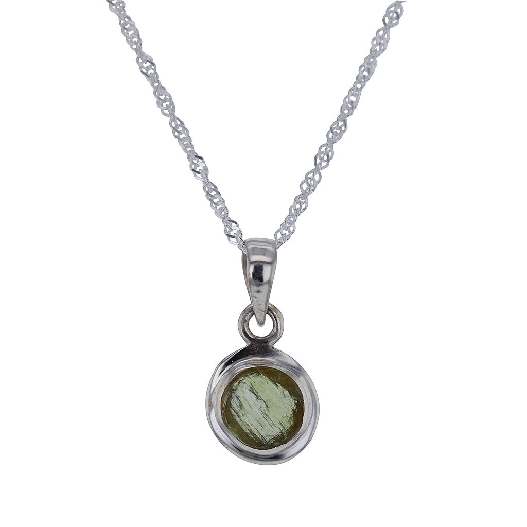 round-raw-moldavite-pendant-necklace-in-sterling-silver