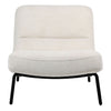 Modern Lounge Chair in Chenille Cotton Blend Upholstery