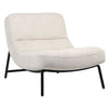 Modern Lounge Chair in Chenille Cotton Blend Upholstery