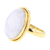 Moonstone Ring in 14K Gold Plated Sterling Silver