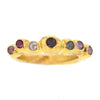 Tourmaline Rainbow Ring in 14K Gold Plated Sterling Silver Size 5.5