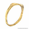 One of a Kind Italian Designer Hammered 14K Solid Yellow Gold Wedding Band Size 7