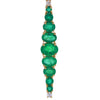Faceted Emerald & Diamond Stack 14K Solid Gold Dangle Earrings