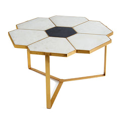 Palladian Coffee Table in Marble, Granite & Polished Brass