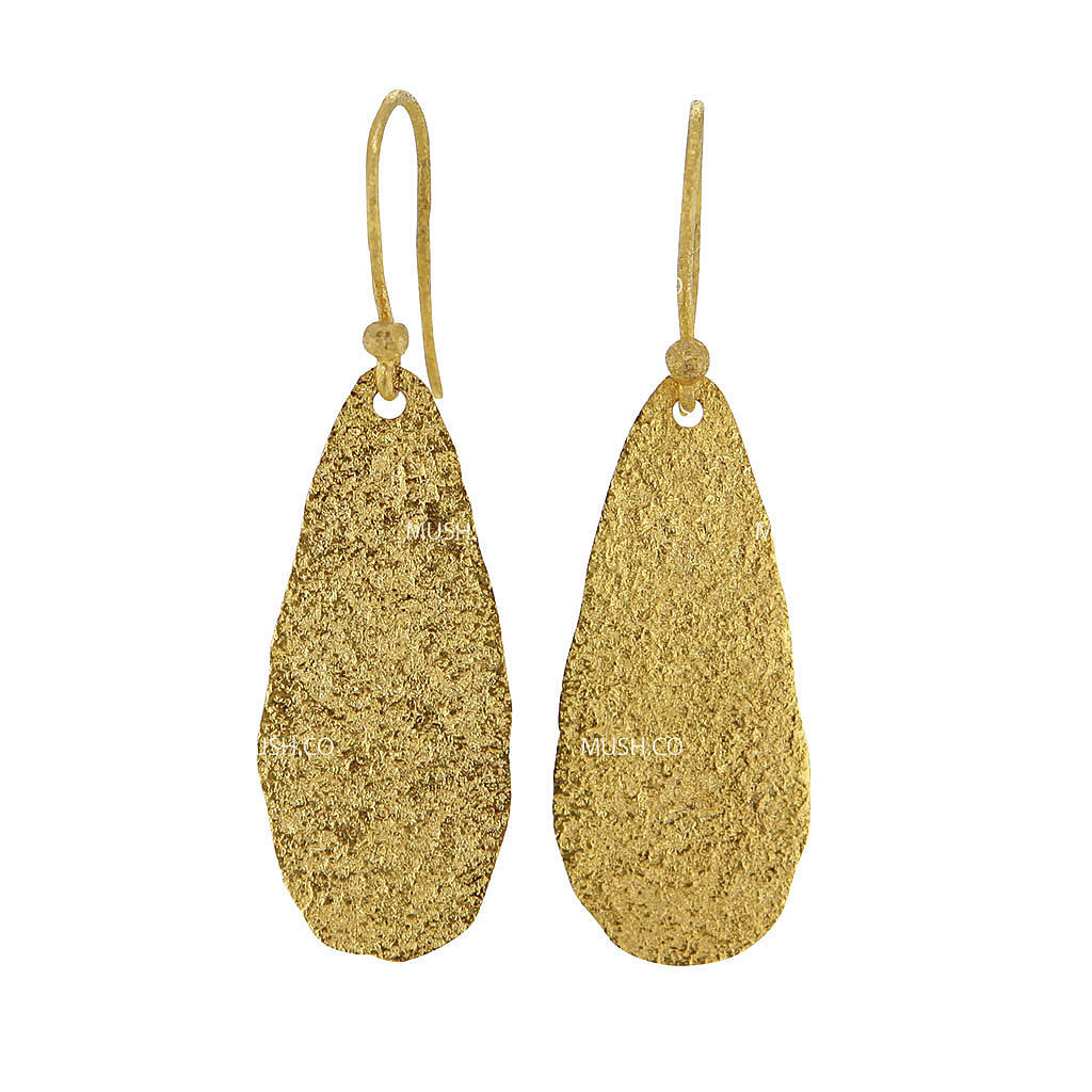Ariel 22K Solid Gold Earrings Hollywood