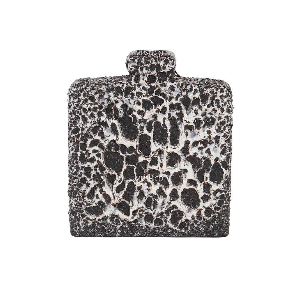 square-mid-century-modern-black-and-white-lava-glaze-vase-made-in-germany-by-jopeko