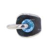 Round Blue Topaz Pressure Set in Sterling Silver Ring by Bora Size 7