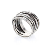 Sterling Silver Multi Wrap Around Band Artisan Ring