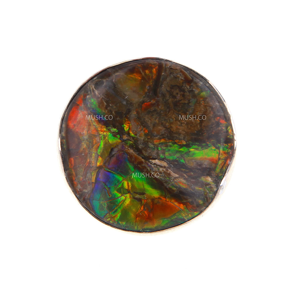 Mesmerizing Natural Boulder Opal Sterling Silver Ring Size 8 - Adjustable Hollywood