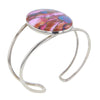 Pink Spiny Oyster Turquoise Cuff Bracelet in Sterling Silver