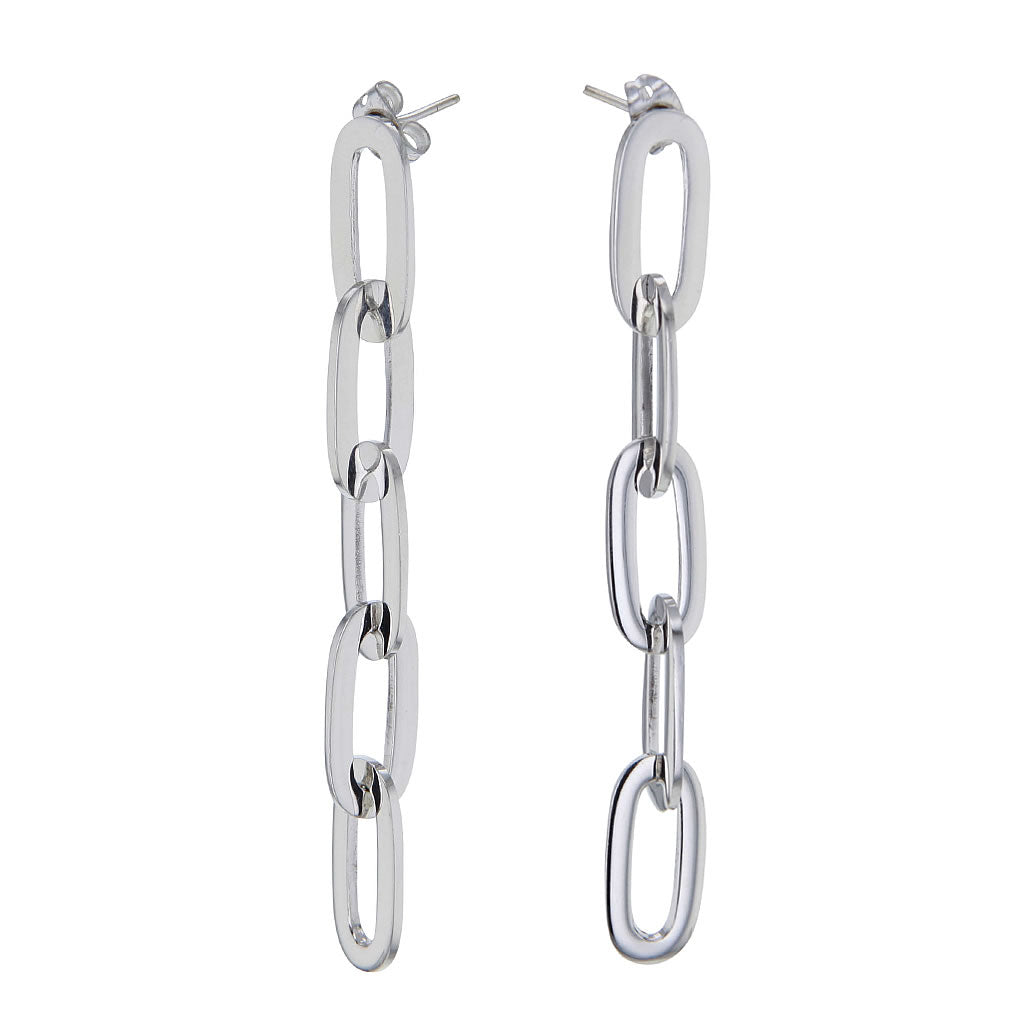 Chains Sterling Silver Stud Earrings Hollywood
