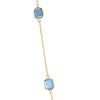 Natural Blue Diamond Slices on 14kt Solid Gold Necklace