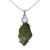 Raw Moldavite & Herkimer Diamond Crystal Pendant Necklace v1