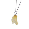 Stunning Natural Brazilian Opal Pendant Necklace on 18K White Gold Chain