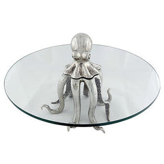 Small Octopus Dessert Stand in Sterling Silver Pewter