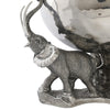 Luxury Bowl Ice Tub with 3 Elephants in Sterling Silver Pewter & Stainless Steel