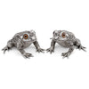 Tree Frogs Salt & Pepper Shakers in Sterling Silver Pewter
