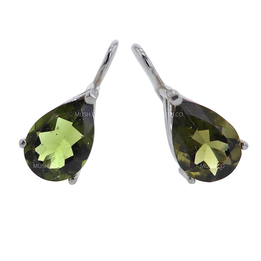 venus-faceted-moldavite-and-sterling-silver-earrings