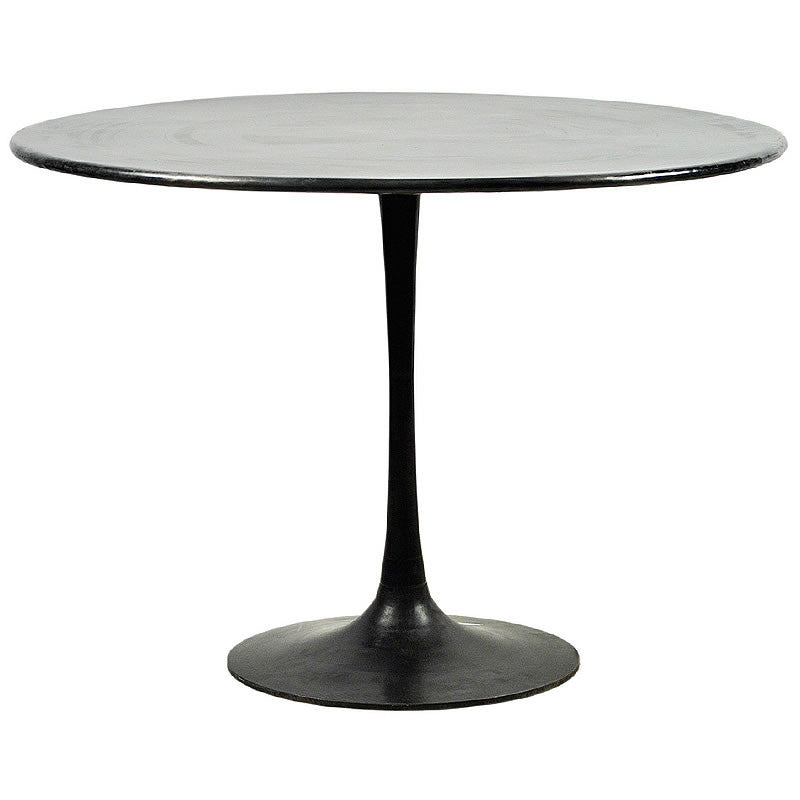 Aldo 42" Modern Industrial Metal Round Pedestal Table with Antiqued Finish Hollywood