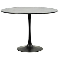 Aldo 42" Modern Industrial Metal Round Pedestal Table with Antiqued Finish
