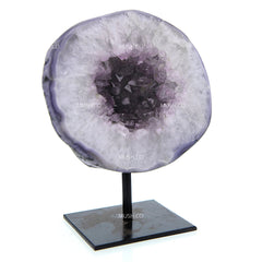 Amethyst Druzy Geode Cathedral on Stand SM