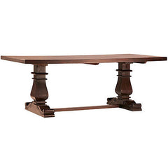 Lauren Large Art Deco 84" Extendable Dining Table with Sealed Finish