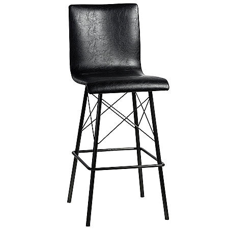 Domenica Stool in Black PU Leather Hollywood