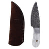 Custom Built 416 Layer Hi Carbon Damascus Blade Knife with Mother of Pearl Handle