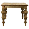 Mindi and Pine Wood Dining Room Table With Turned Legs