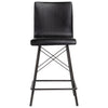 Domenica Stool in Black PU Leather